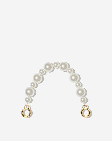 JW PEI Anna Faux Pearl Women Chain Strap White | CA1370XF