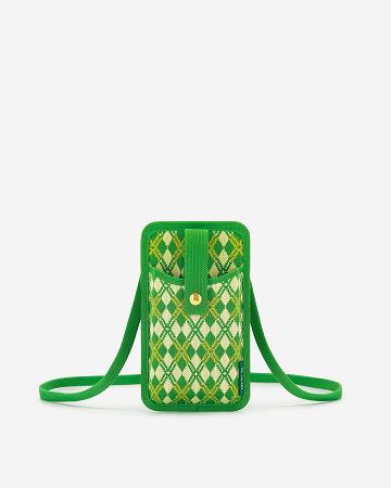 JW PEI Aylin Knitted Women Phone Bag Green / Yellow | CA1159KI