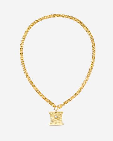 JW PEI Cosmos Square Necklace Women Jewelry Gold | CA1420LH