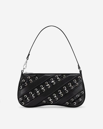 JW PEI Eva Straps Classic Women Shoulder Bags Black | CA1245MA