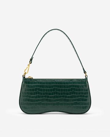 JW PEI Eva Women Shoulder Bags Green / Olive | CA1263KI