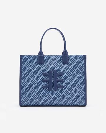 JW PEI FEI Medium Tote Women Handbag Navy | CA1091WY