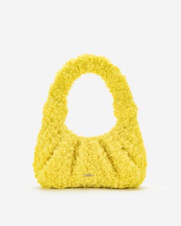 JW PEI Gabbi Faux Fur Hobo Women Handbag Yellow | CA1094TV