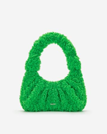 JW PEI Gabbi Faux Fur Hobo Women Handbag Green | CA1095YU