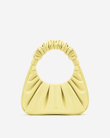 JW PEI Gabbi Ruched Hobo Mini Women Handbag Yellow | CA1115MA