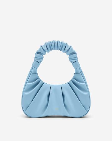 JW PEI Gabbi Ruched Hobo Mini Women Handbag Blue | CA1116QZ