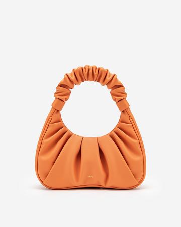 JW PEI Gabbi Ruched Hobo Mini Women Handbag Orange | CA1117WY