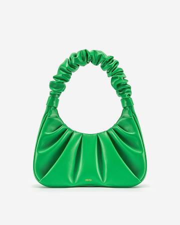 JW PEI Gabbi Ruched Hobo Mini Women Handbag Green | CA1120TV