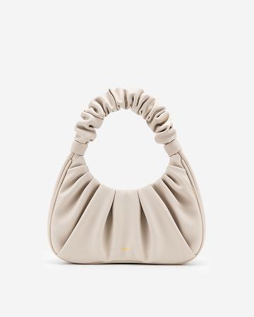 JW PEI Gabbi Ruched Hobo Mini Women Handbag White | CA1121YU