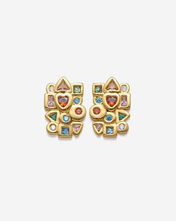 JW PEI Geometrical Combination Earrings Women Jewelry Gold / Multicolor | CA1430EX