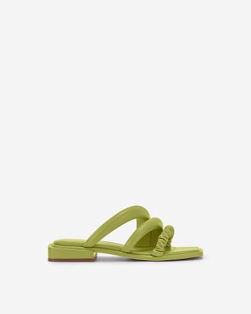 JW PEI Jada Flat Mule Women Shoes Green | CA1473ZG