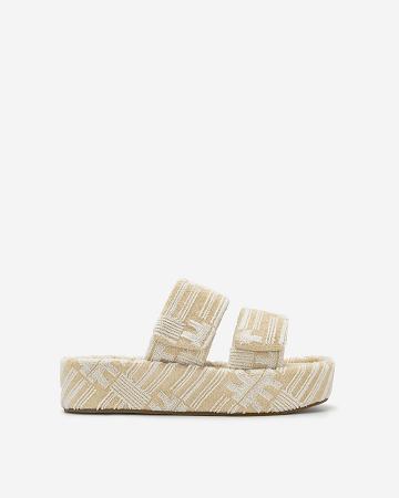 JW PEI Lexi Terry Slide Sandal Women Shoes White | CA1489PQ