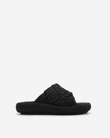 JW PEI Lilah Woven Platform Sandal Women Shoes Black | CA1493FM