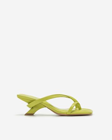 JW PEI Maeve Strappy Mule Classic Women Shoes Olive | CA1498LH