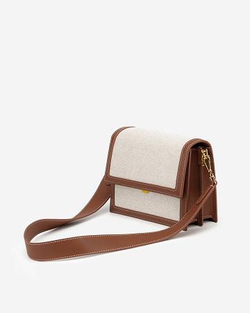 JW PEI Mini Flap Women Crossbody Bags Beige | CA1063MA