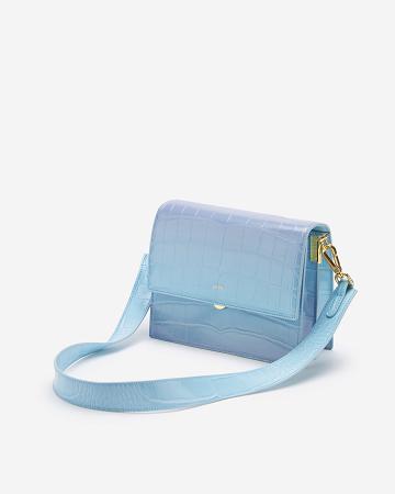 JW PEI Mini Flap Women Crossbody Bags Blue / Purple | CA1056LH