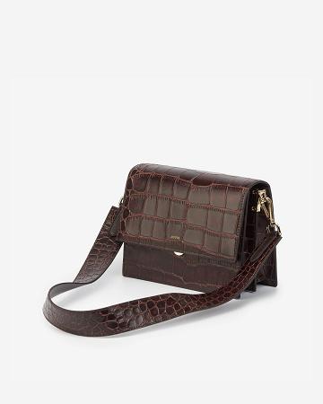 JW PEI Mini Flap Women Crossbody Bags Brown | CA1066EX