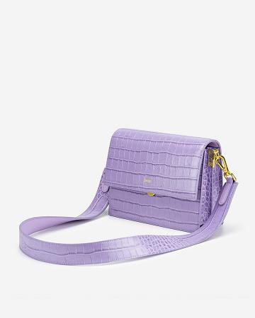 JW PEI Mini Flap Women Crossbody Bags Purple | CA1059CE