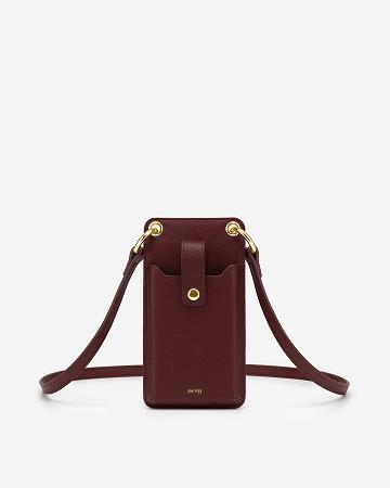 JW PEI Quinn Women Phone Bag Burgundy | CA1208GL