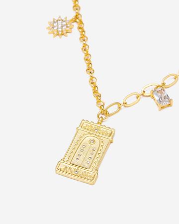 JW PEI Roman Arch Pendant Necklace Women Jewelry Gold / White | CA1466DN