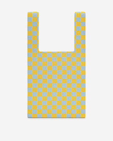 JW PEI Shea Checkerboard Knitted Women Tote Bags Yellow | CA1353RW