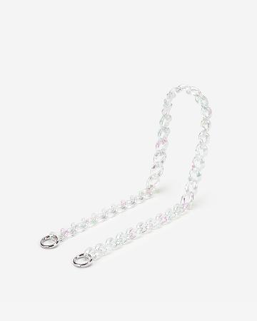 JW PEI Tara Laser Transparent Acrylic Women Chain Strap White | CA1397CE