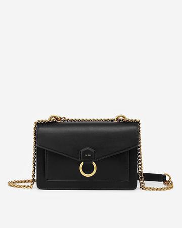 JW PEI The Envelope Chain Women Crossbody Bags Black | CA1076DN