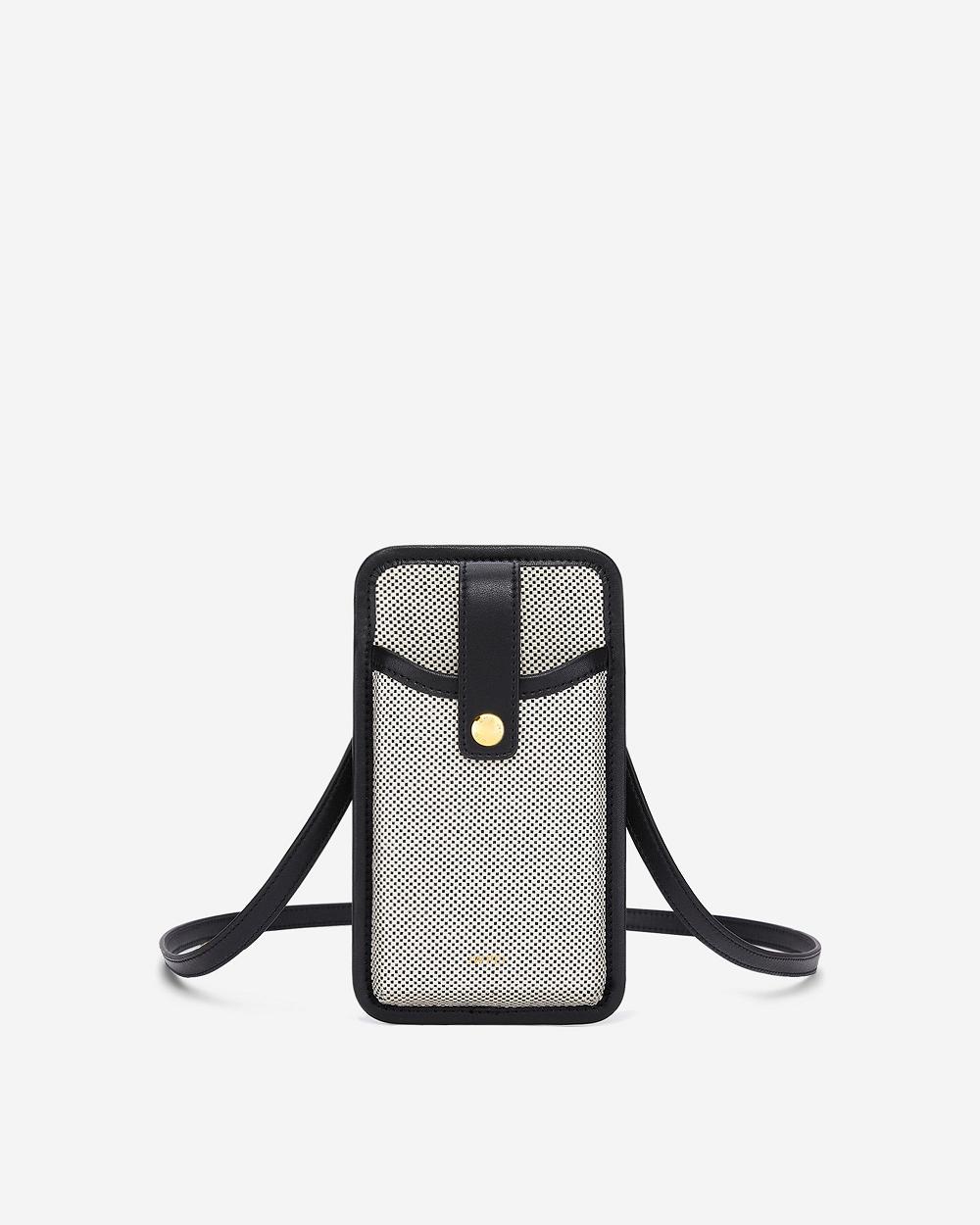 JW PEI Aylin Canvas Women Phone Bag Black | CA1158JJ