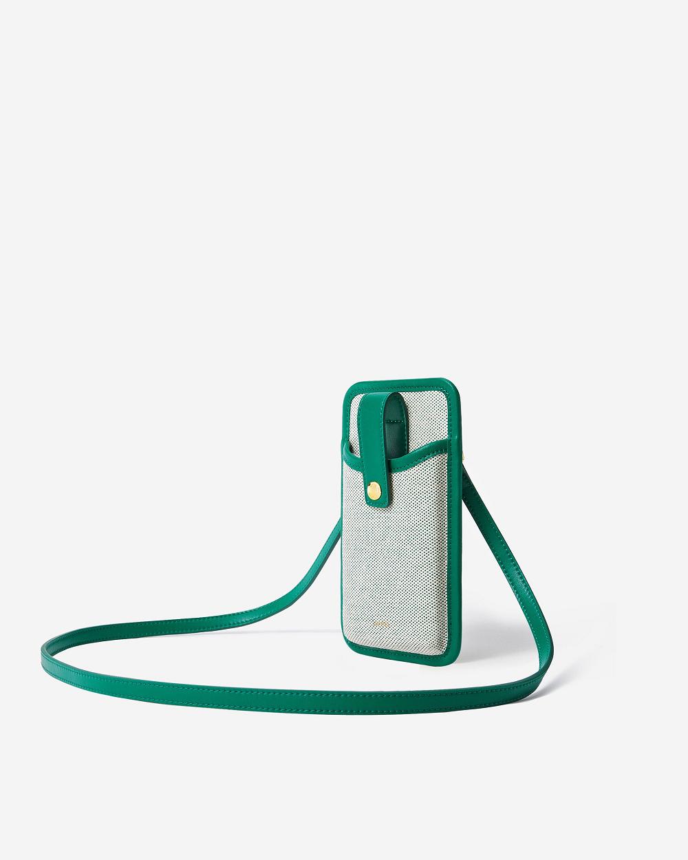 JW PEI Aylin Canvas Women Phone Bag Green | CA1157HK