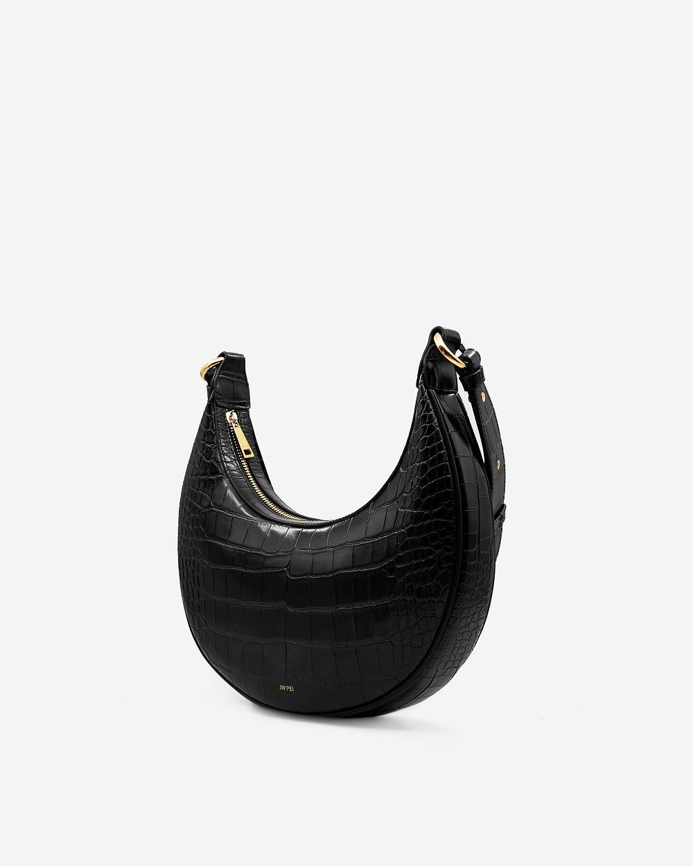 JW PEI Carly Saddle Women Crossbody Bags Black | CA1005ZG