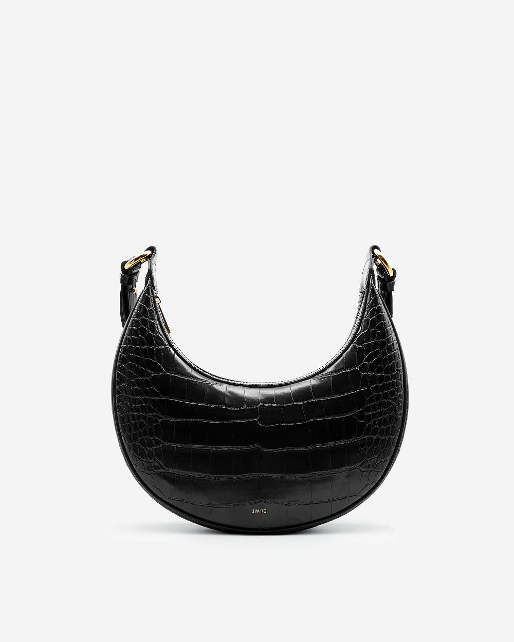 JW PEI Carly Saddle Women Crossbody Bags Black | CA1005ZG