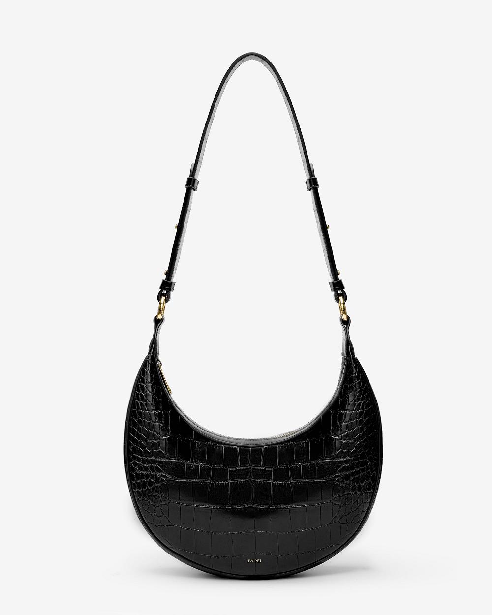 JW PEI Carly Saddle Women Crossbody Bags Black | CA1005ZG