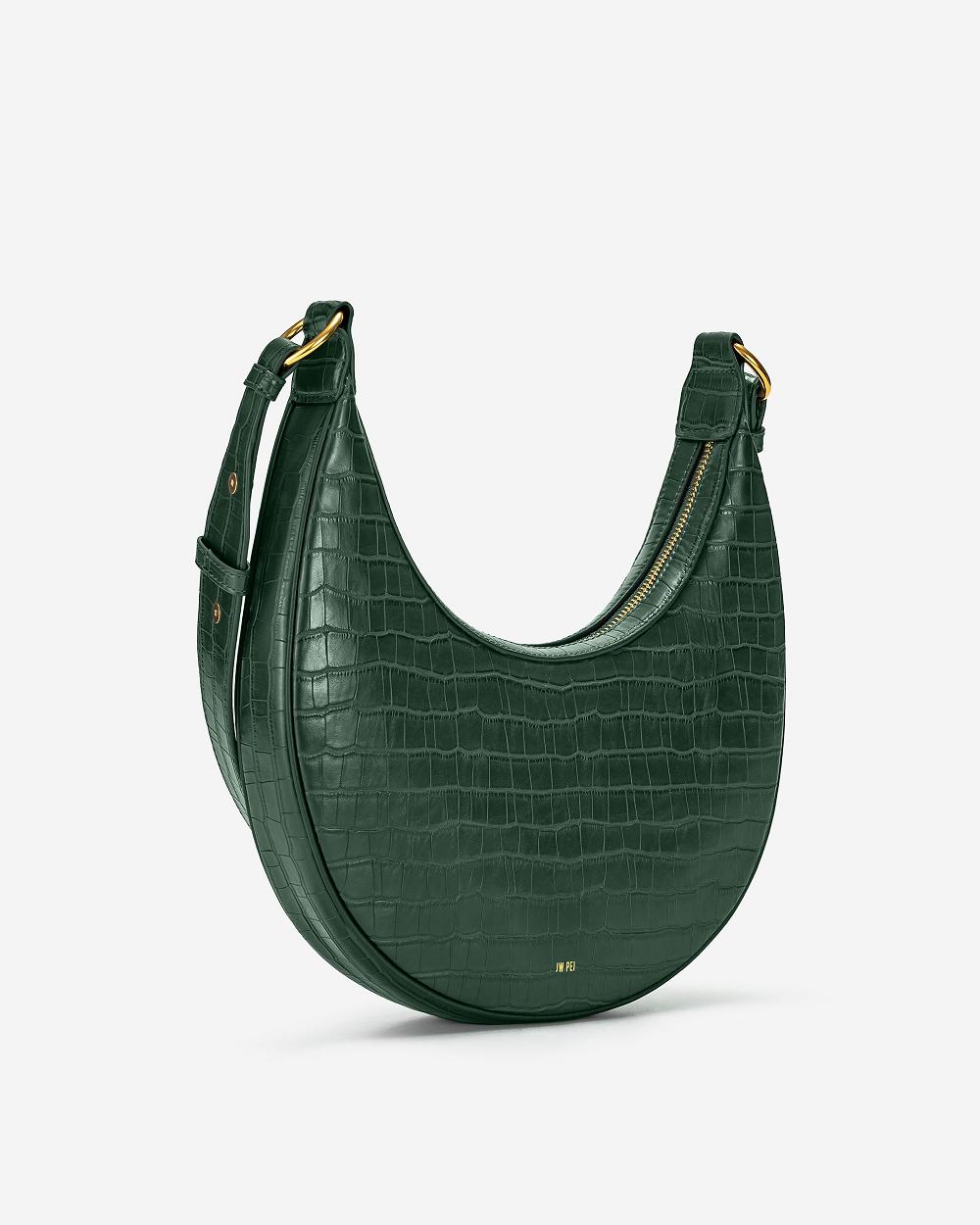 JW PEI Carly Saddle Women Crossbody Bags Green | CA1007CE