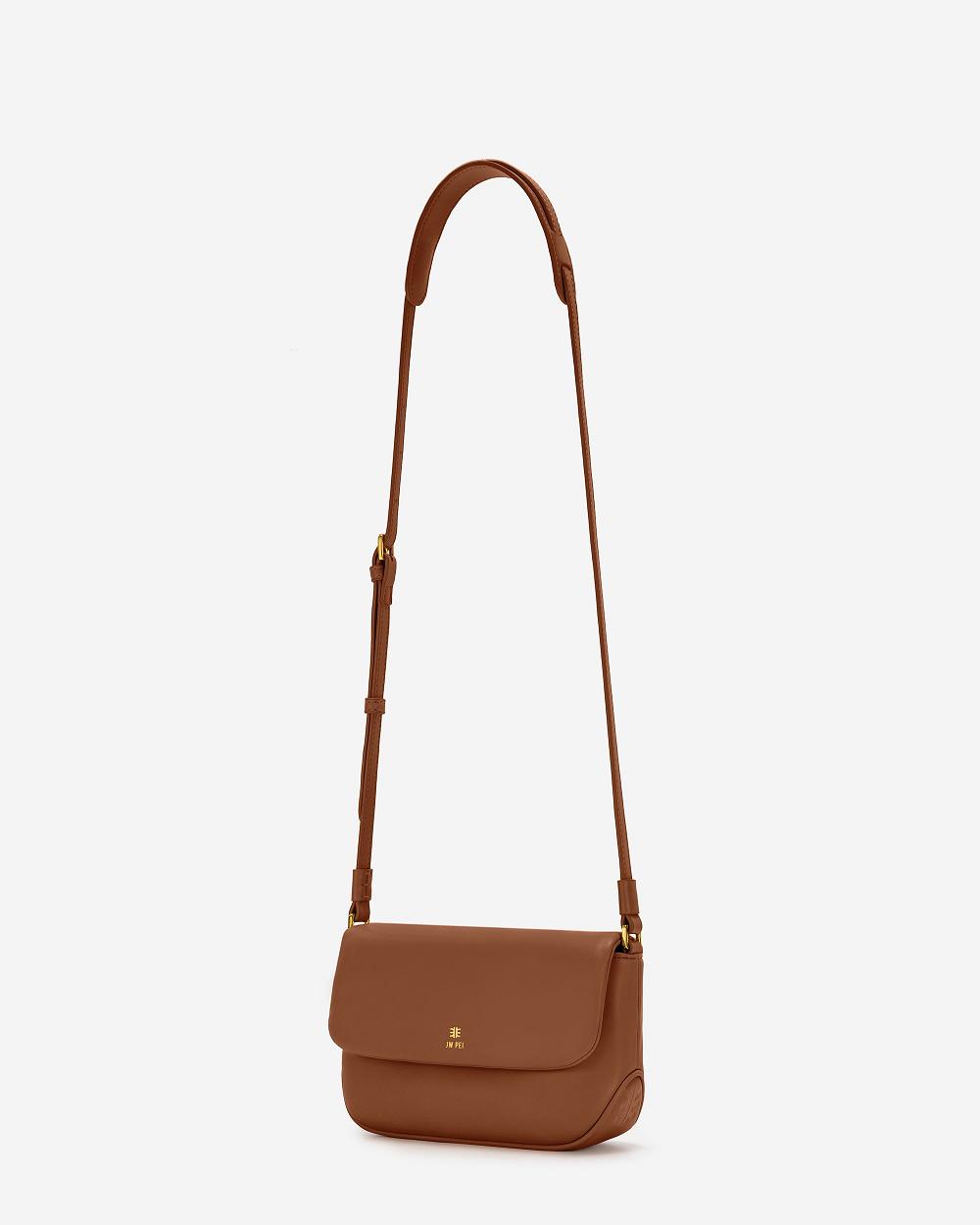 JW PEI Debby Flap Women Crossbody Bags Brown | CA1010NB