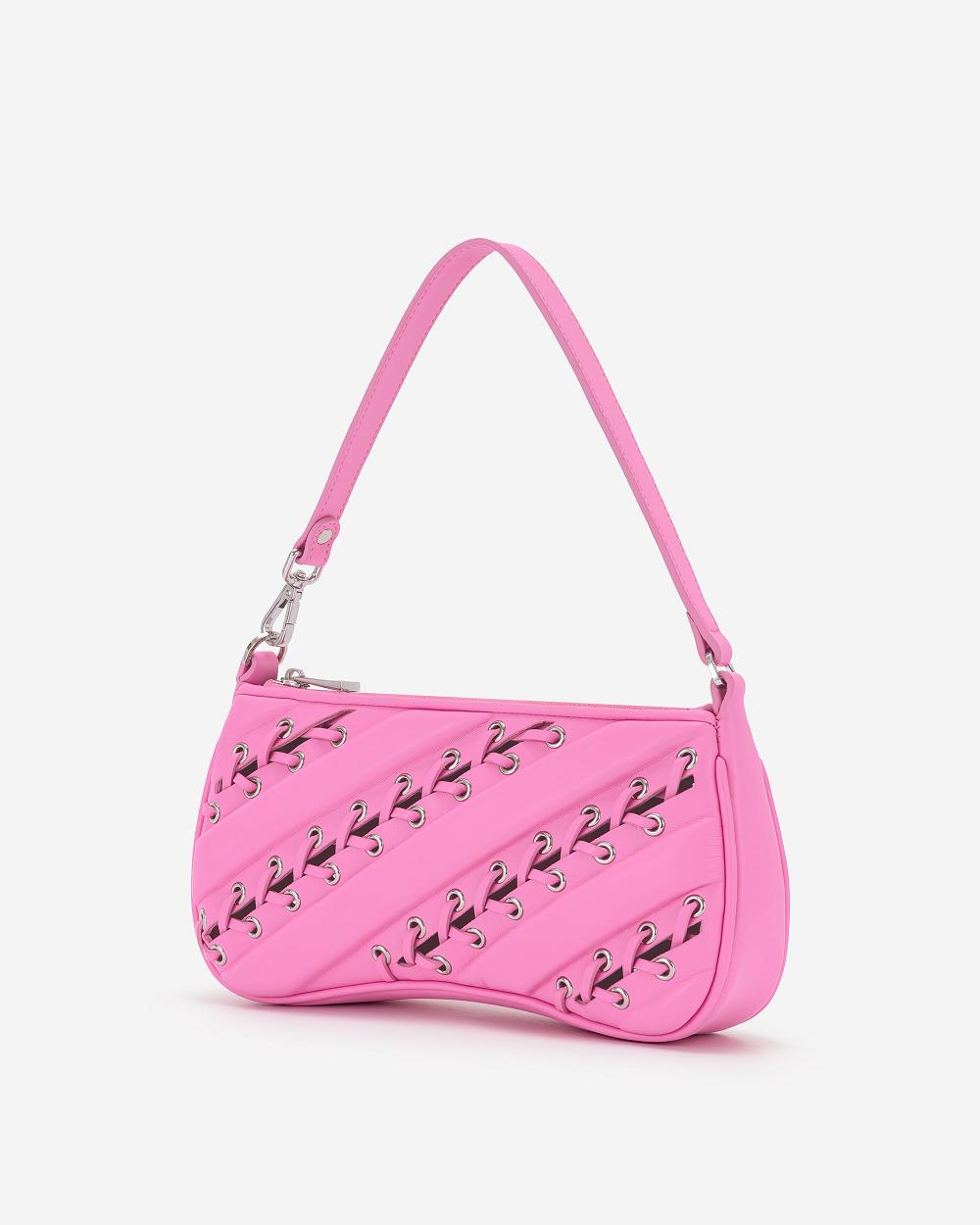 JW PEI Eva Straps Classic Women Shoulder Bags Pink | CA1246QZ