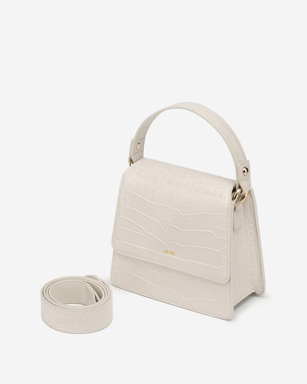 JW PEI FAE Top Handle Crossbody Women Handbag White | CA1090QZ