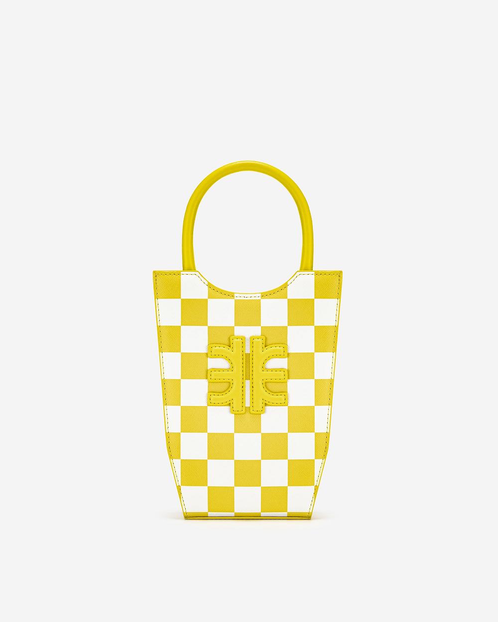 JW PEI FEI Checkerboard Women Phone Bag Yellow / White | CA1167MA