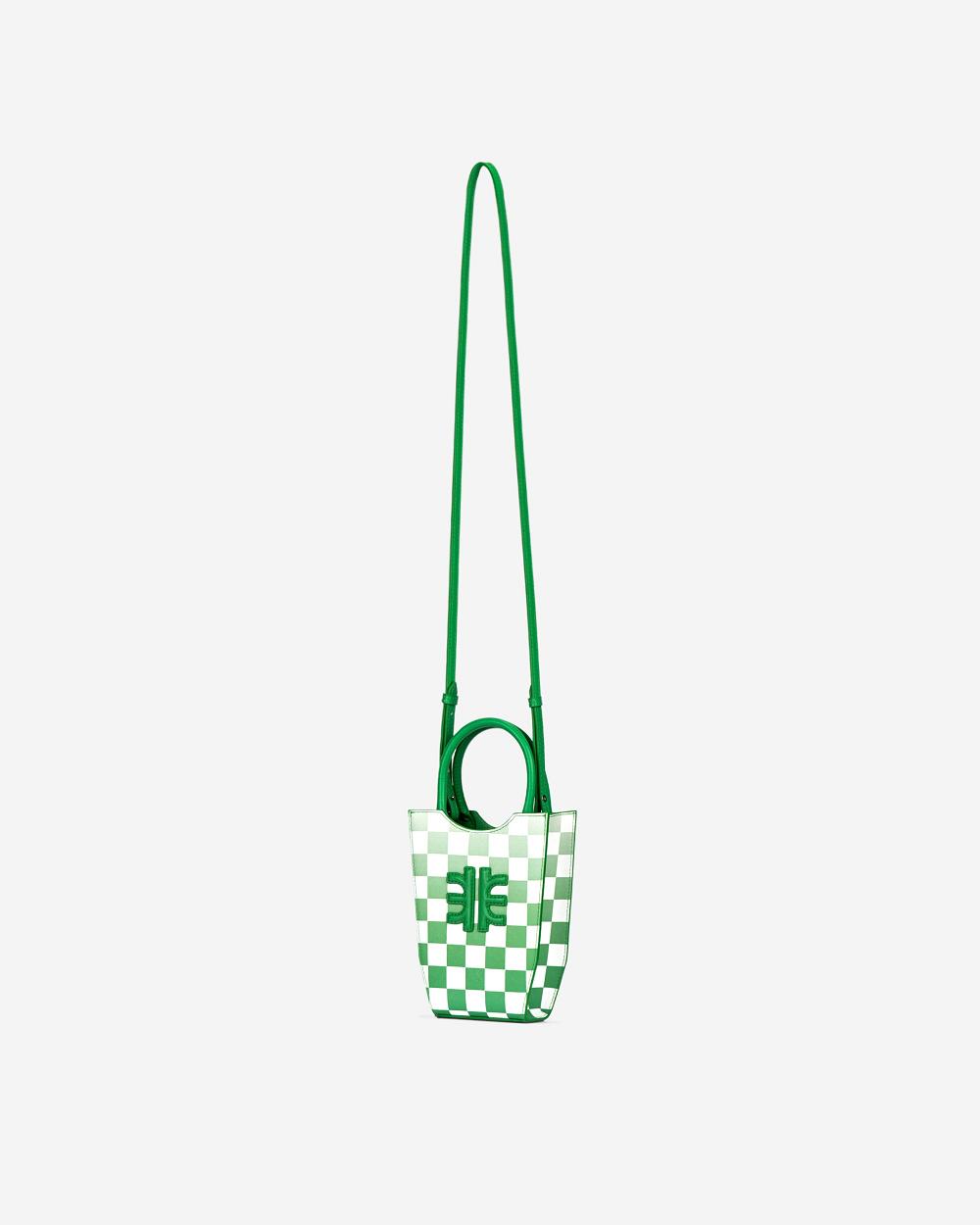 JW PEI FEI Gradient Checkerboard Women Phone Bag Green | CA1178AP