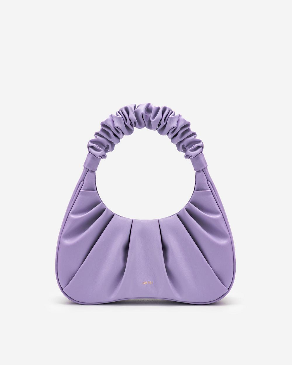 JW PEI Gabbi Ruched Hobo Mini Women Handbag Purple | CA1114NB