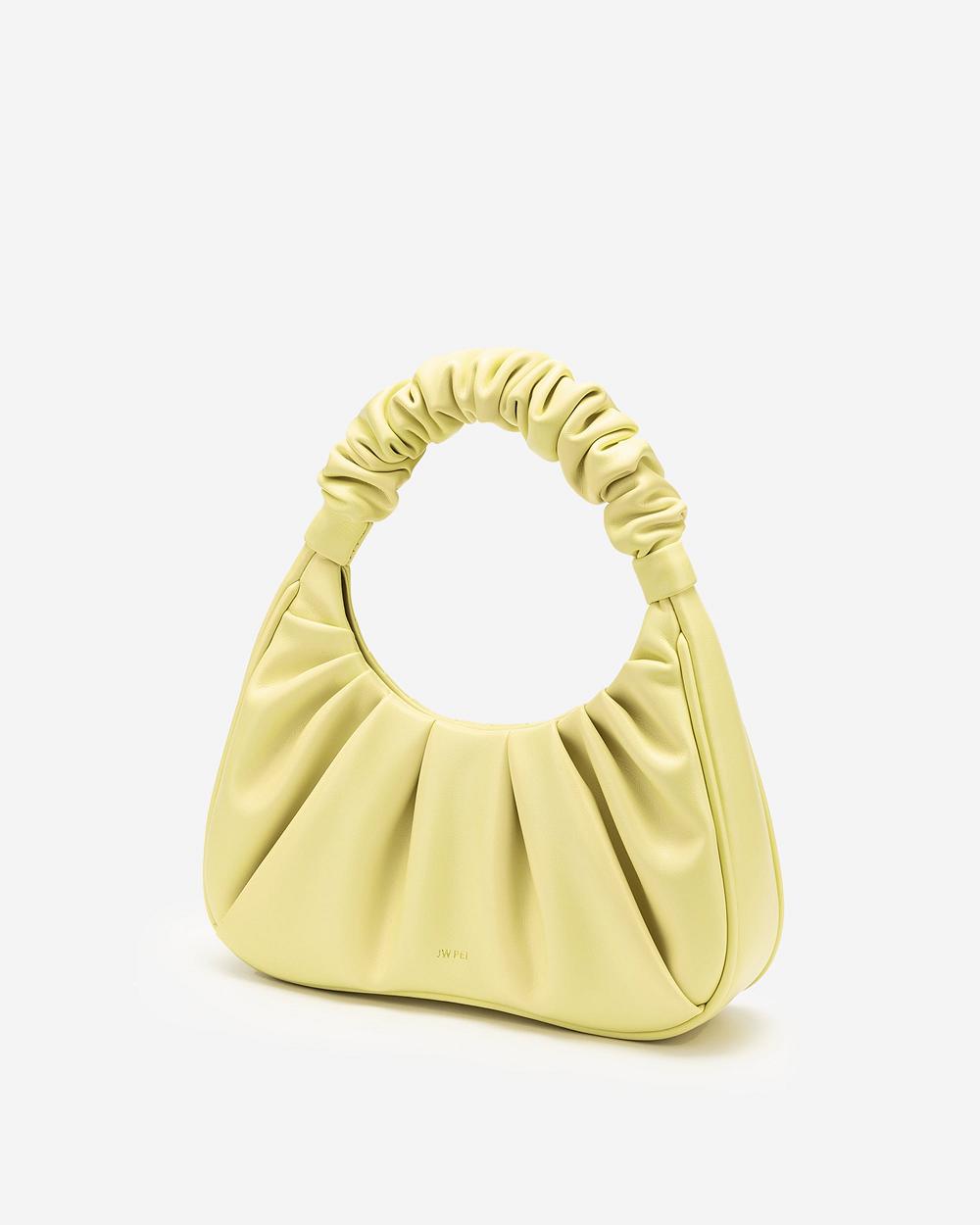 JW PEI Gabbi Ruched Hobo Mini Women Handbag Yellow | CA1115MA