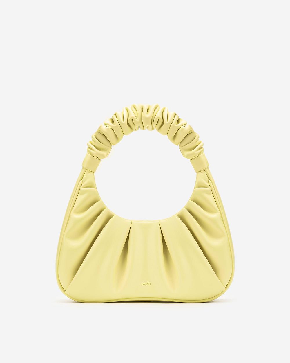 JW PEI Gabbi Ruched Hobo Mini Women Handbag Yellow | CA1115MA