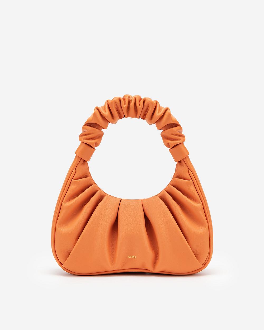 JW PEI Gabbi Ruched Hobo Mini Women Handbag Orange | CA1117WY