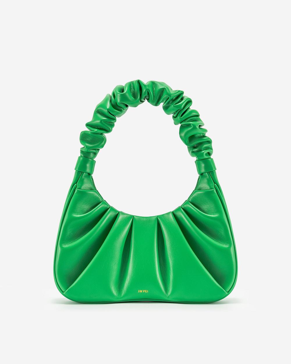 JW PEI Gabbi Ruched Hobo Mini Women Handbag Green | CA1120TV