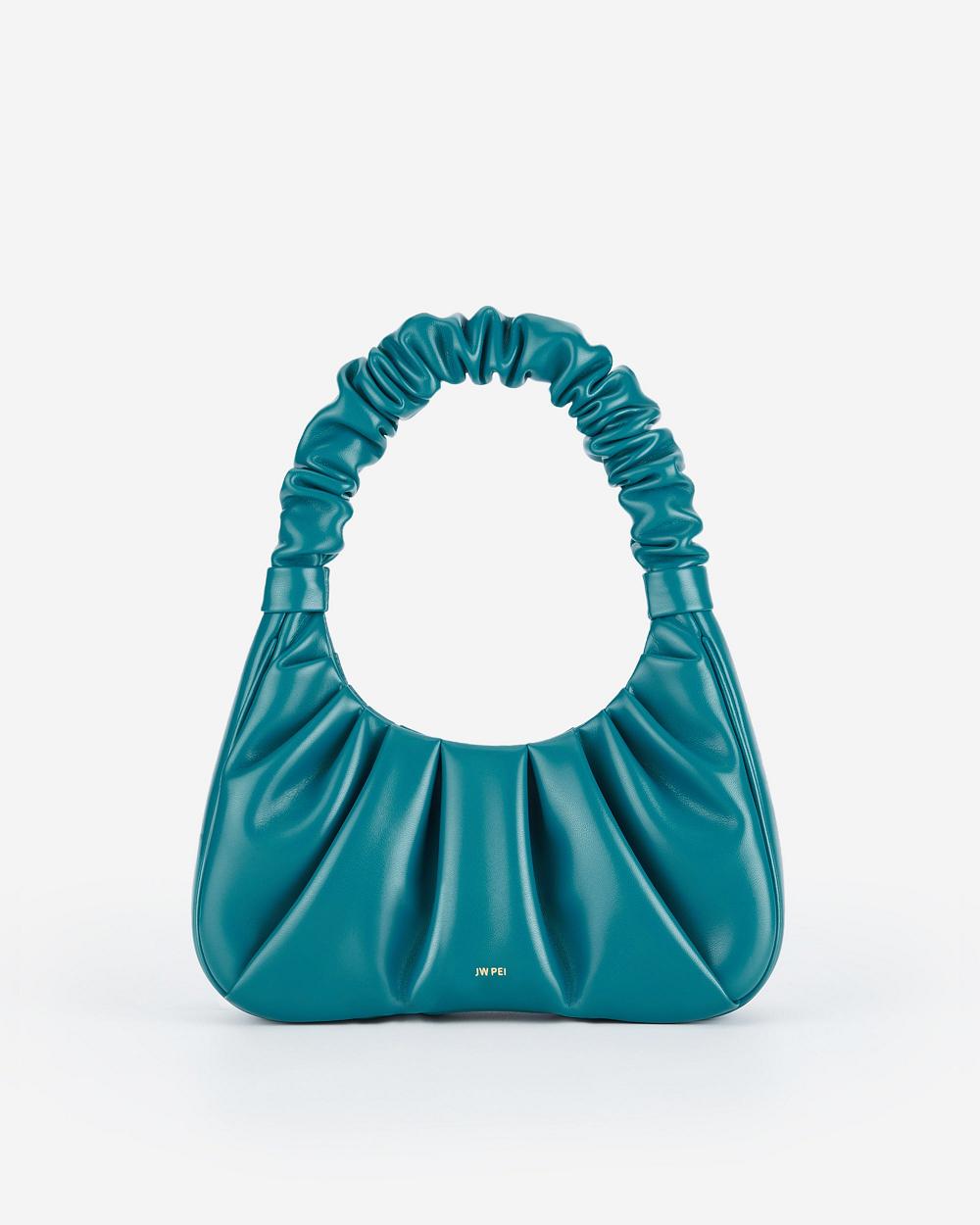 JW PEI Gabbi Ruched Hobo Women Handbag Aqua | CA1108LH