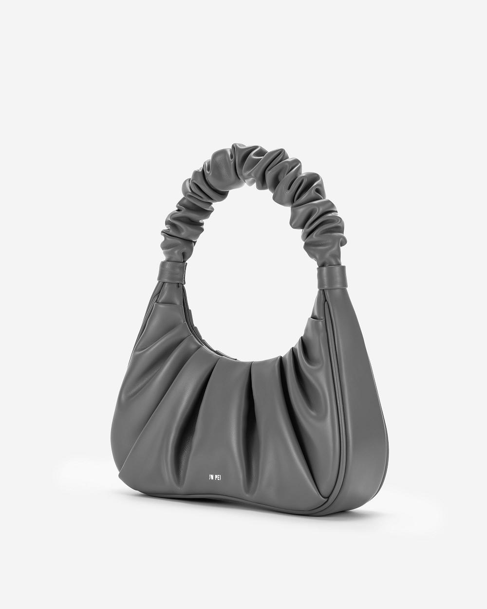 JW PEI Gabbi Ruched Hobo Women Handbag Grey | CA1107KI