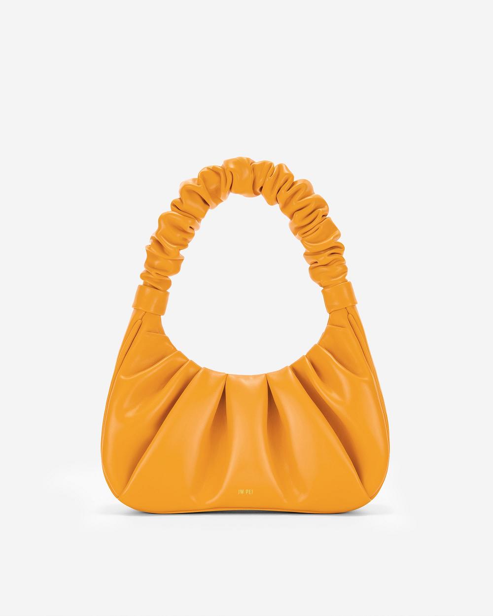 JW PEI Gabbi Ruched Hobo Women Handbag Orange | CA1101SO