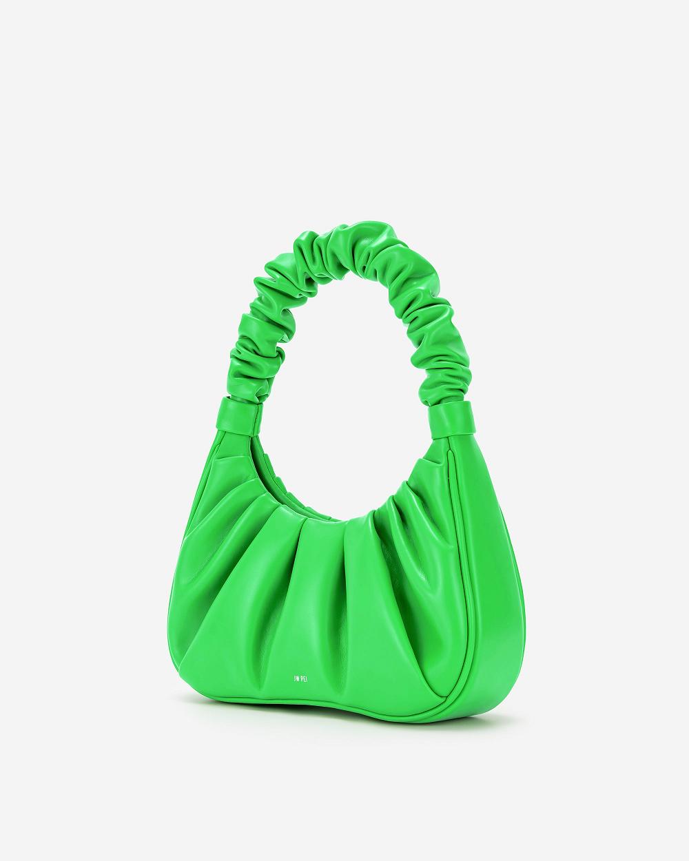 JW PEI Gabbi Ruched Hobo Women Shoulder Bags Green | CA1288JJ