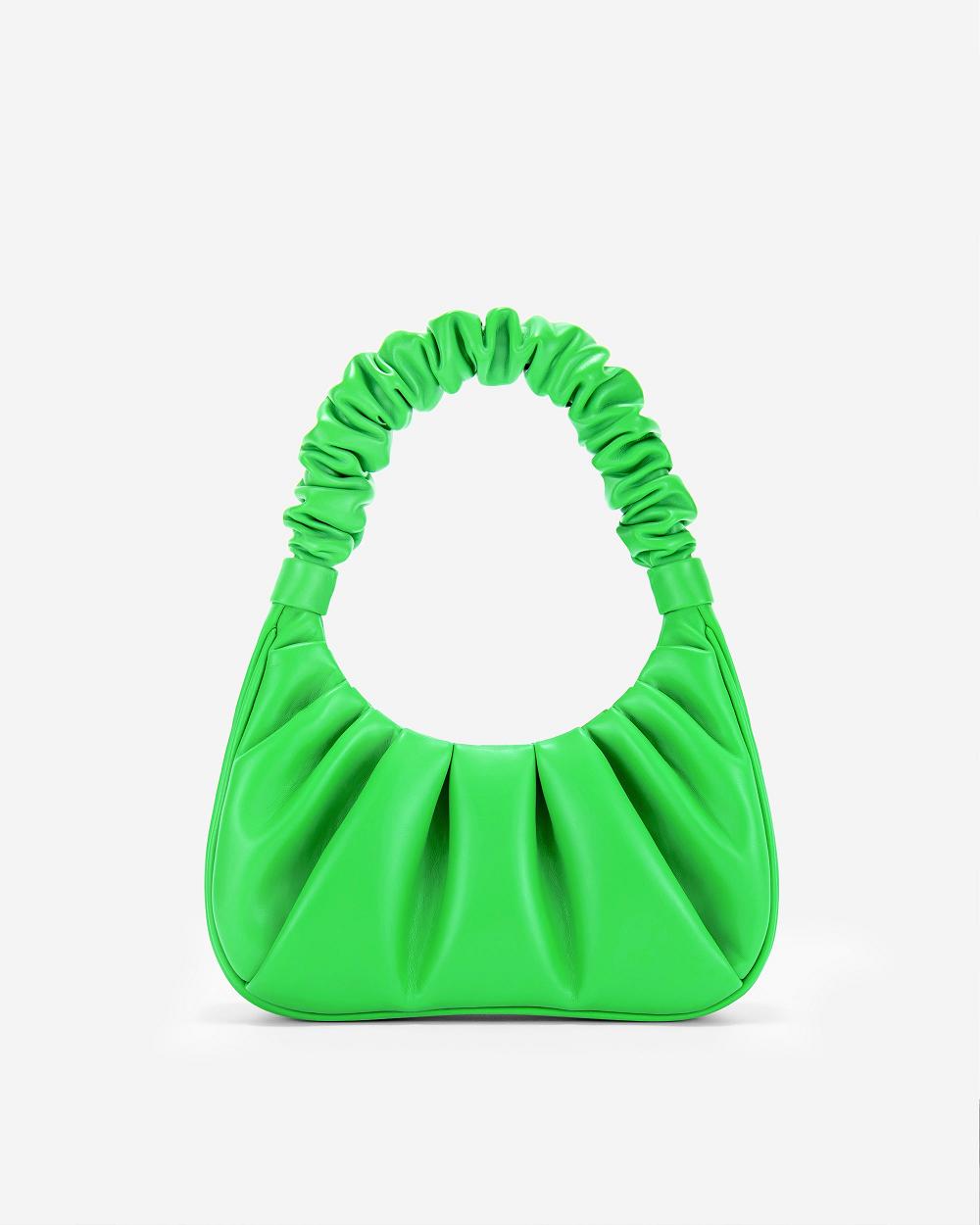 JW PEI Gabbi Ruched Hobo Women Shoulder Bags Green | CA1288JJ