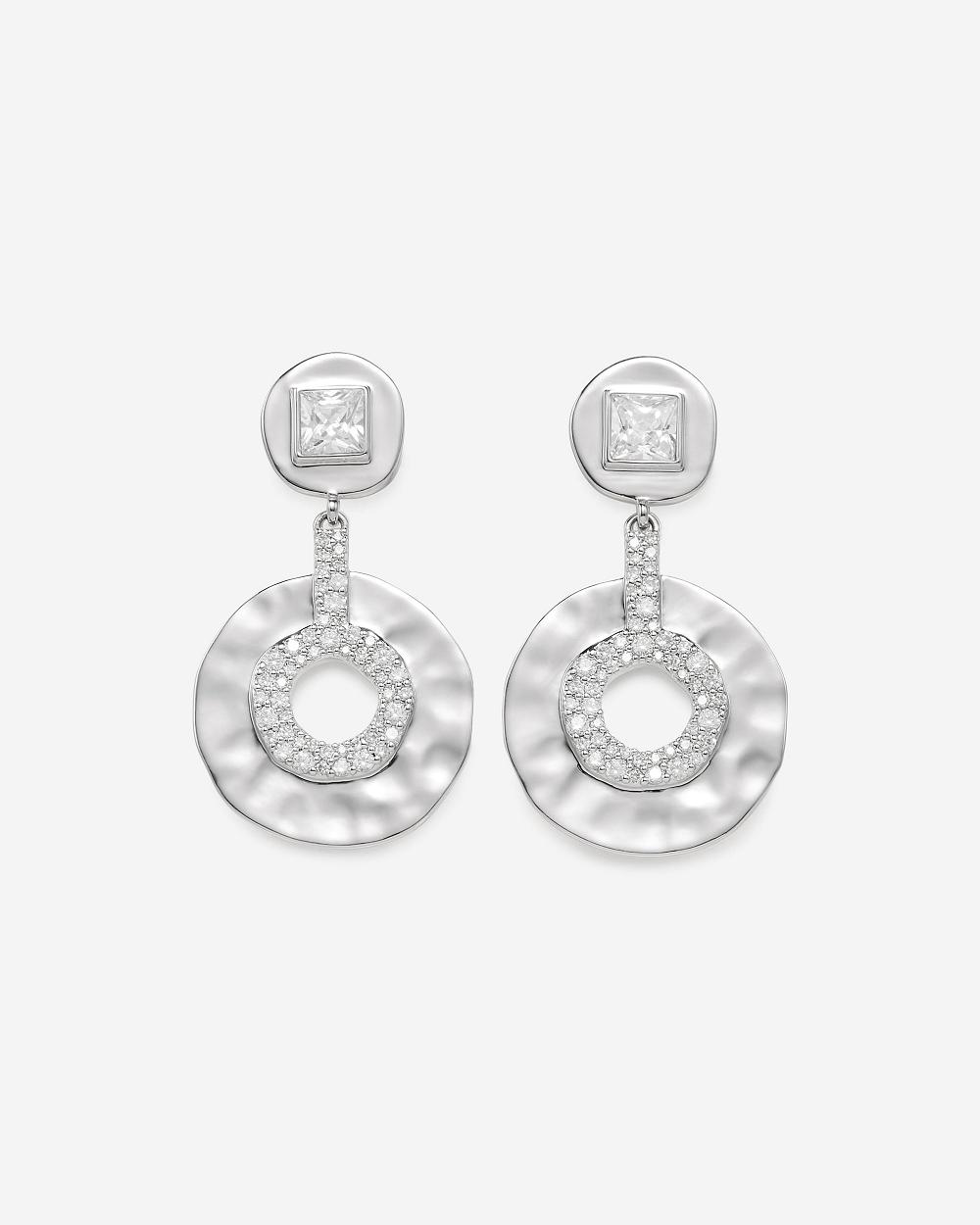 JW PEI Geometrical Openwork Small Round Earrings Women Jewelry Silver | CA1440DN