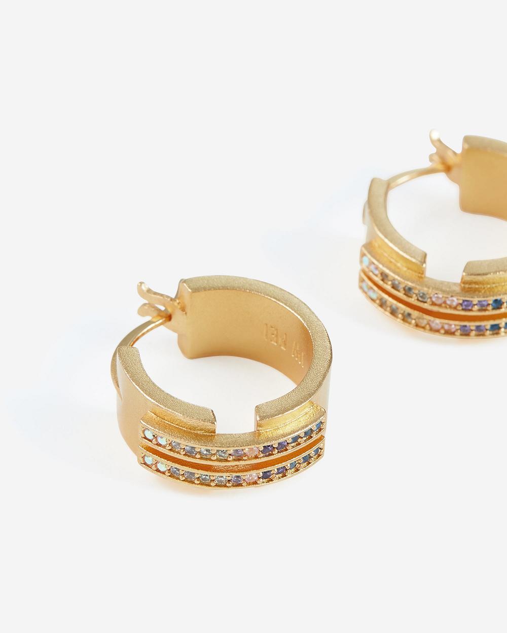 JW PEI Hoop Earrings Women Jewelry Gold / Multicolor | CA1445KI